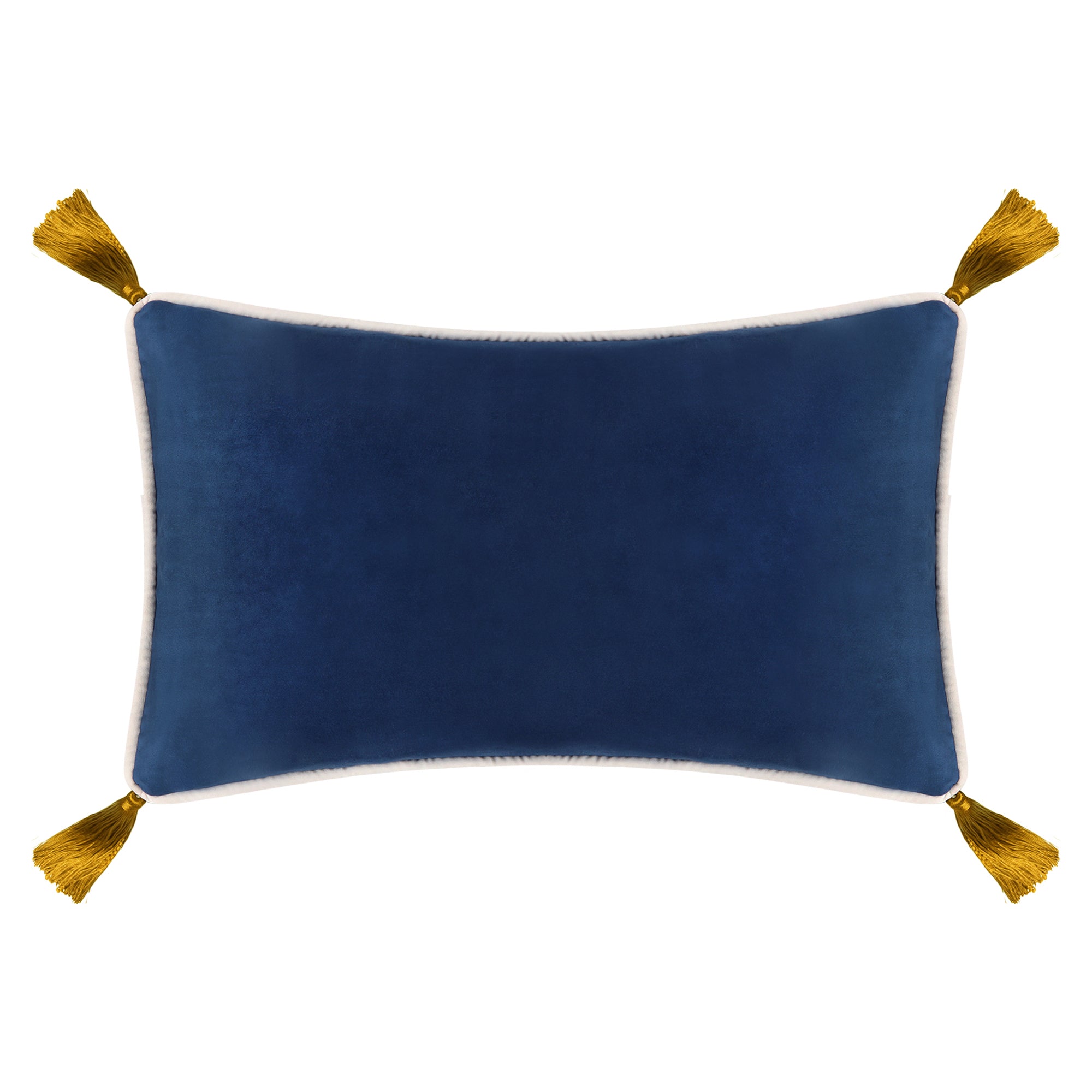Navy Blue Velvet Rectangular Cushion