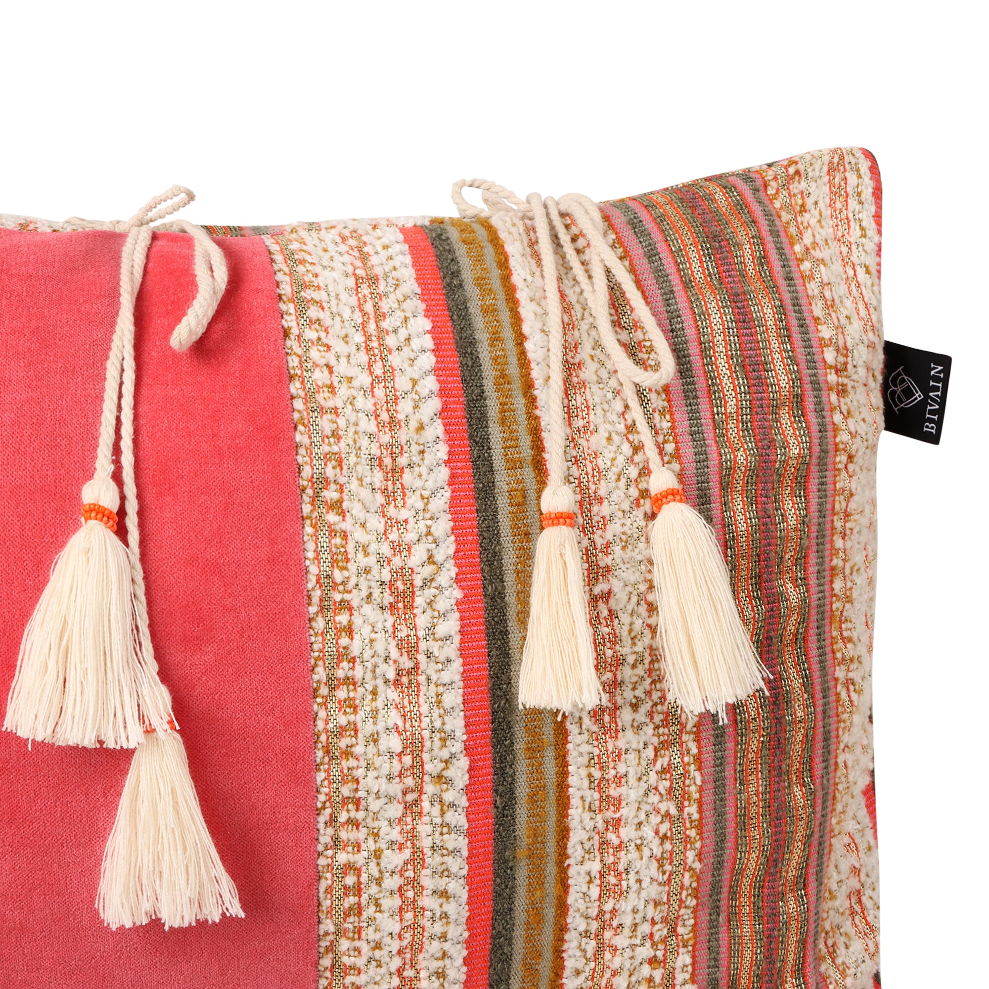 Beldi Rose Velvet & Cotton Cushion