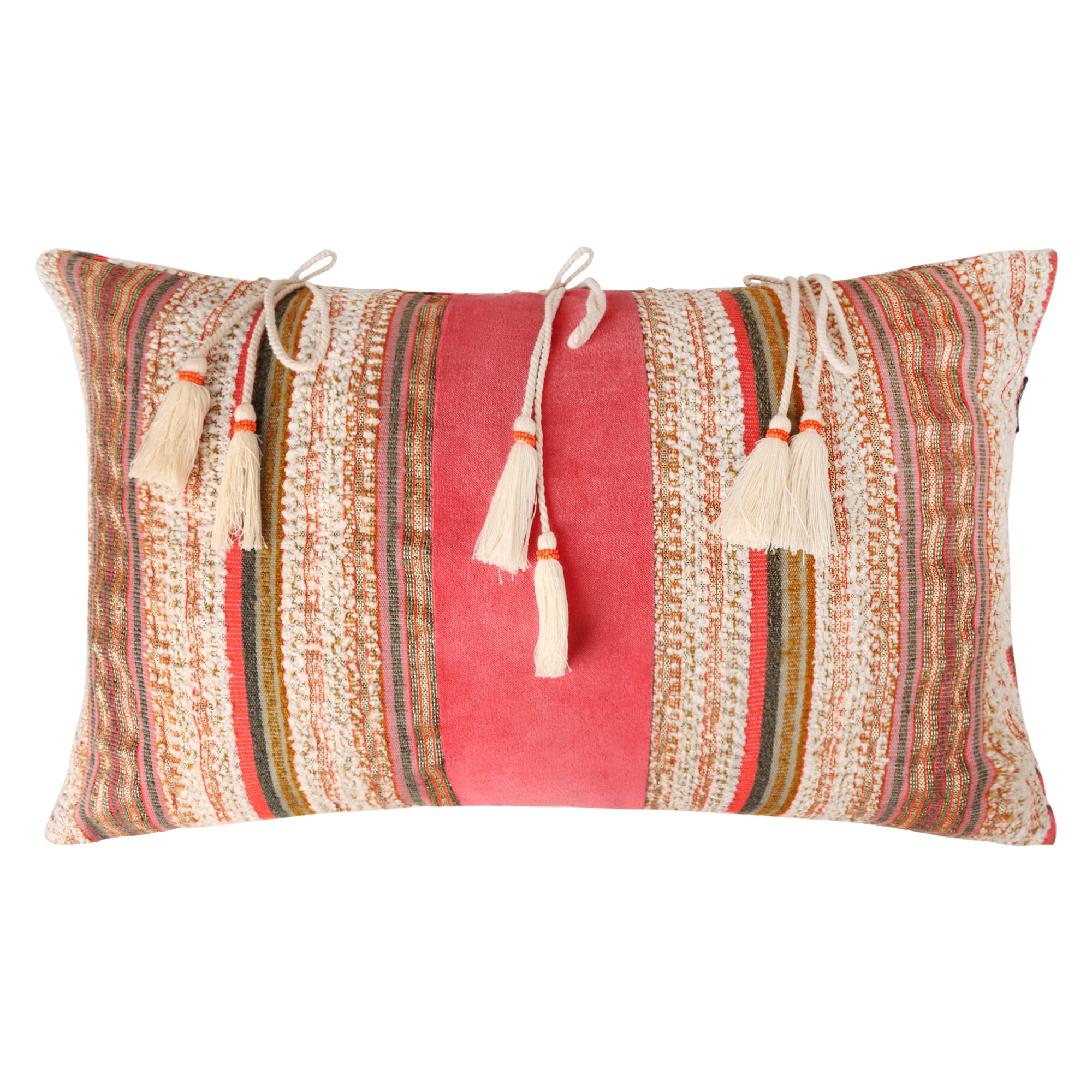 Beldi Rose Velvet & Cotton Cushion