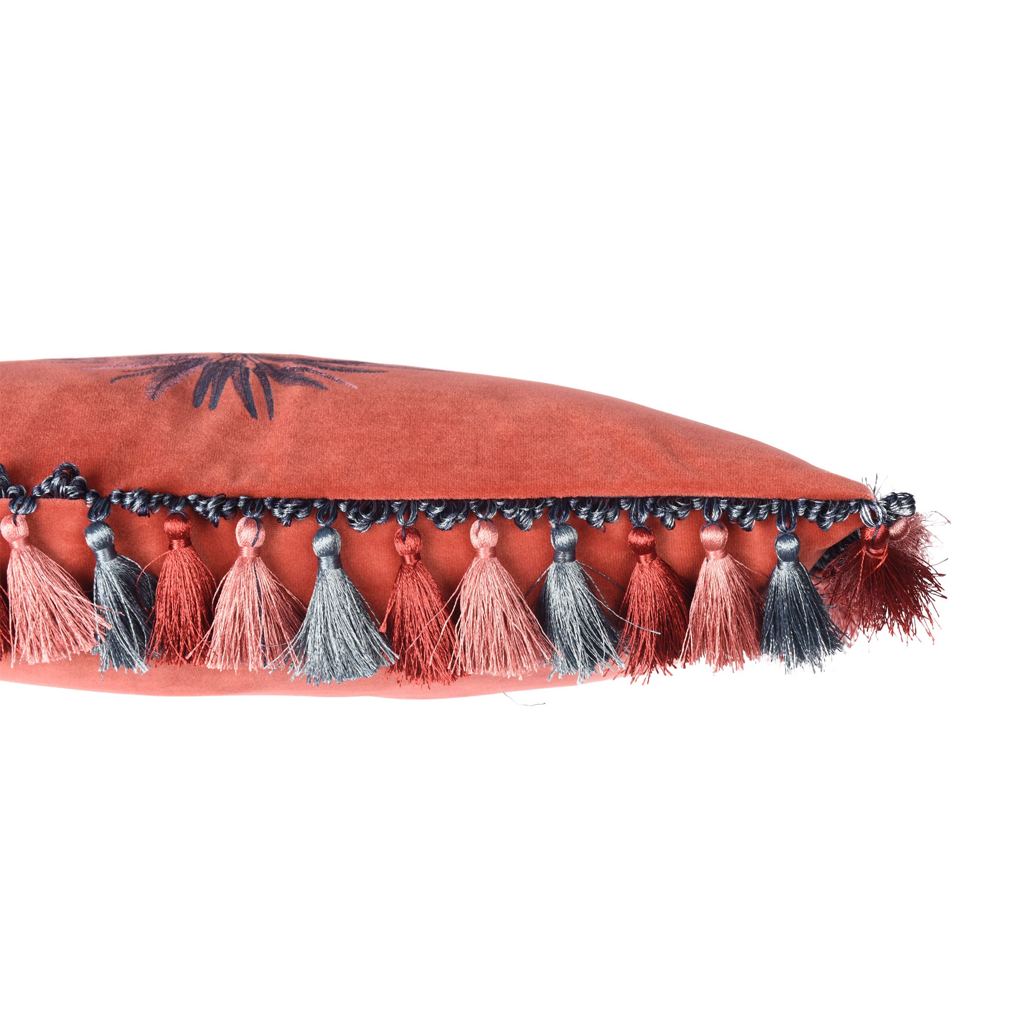 Malabar Coral Velvet Cushion
