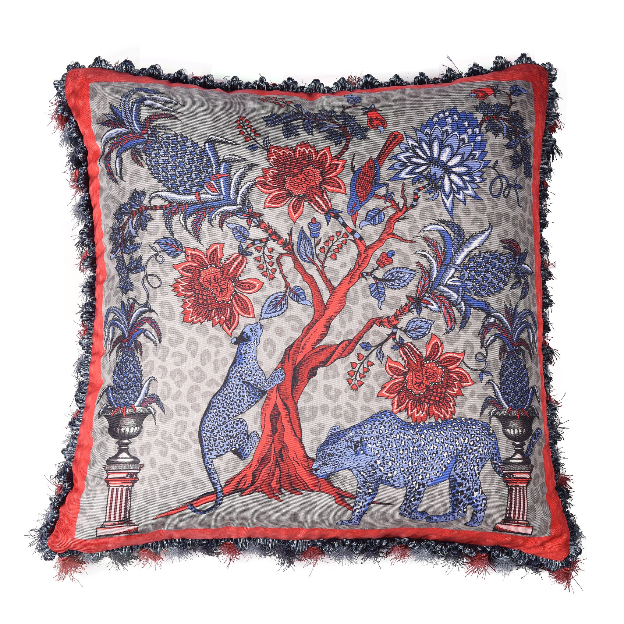 Pine Tree Large Silk Cushion