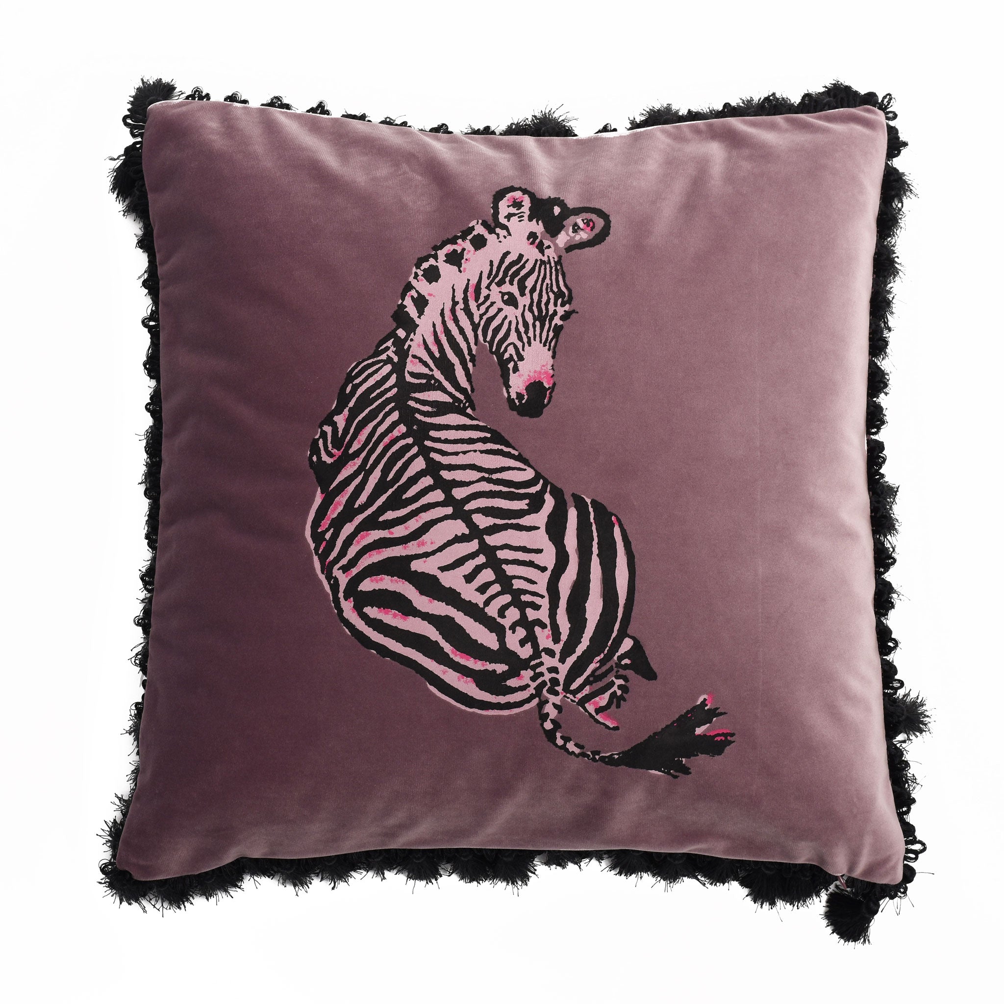 Zebrano Velvet Cushion
