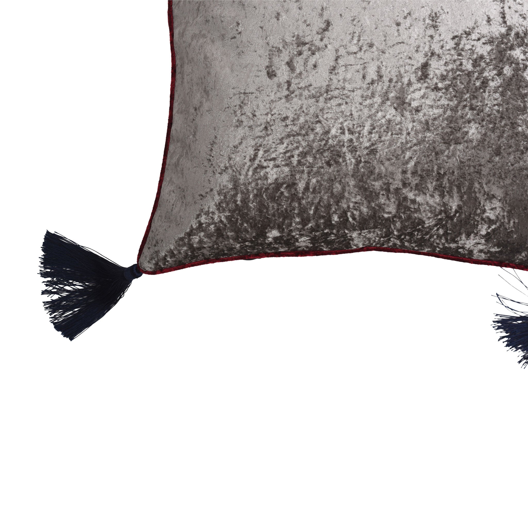 Silver & Red Velvet Cushion