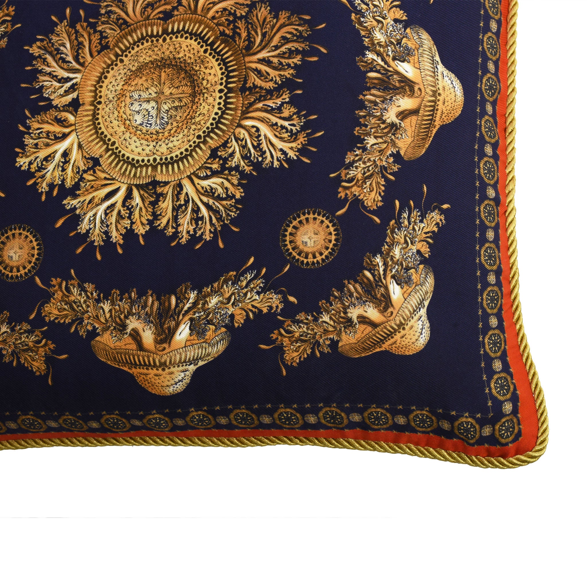 Neptunian Blue Silk Cushion
