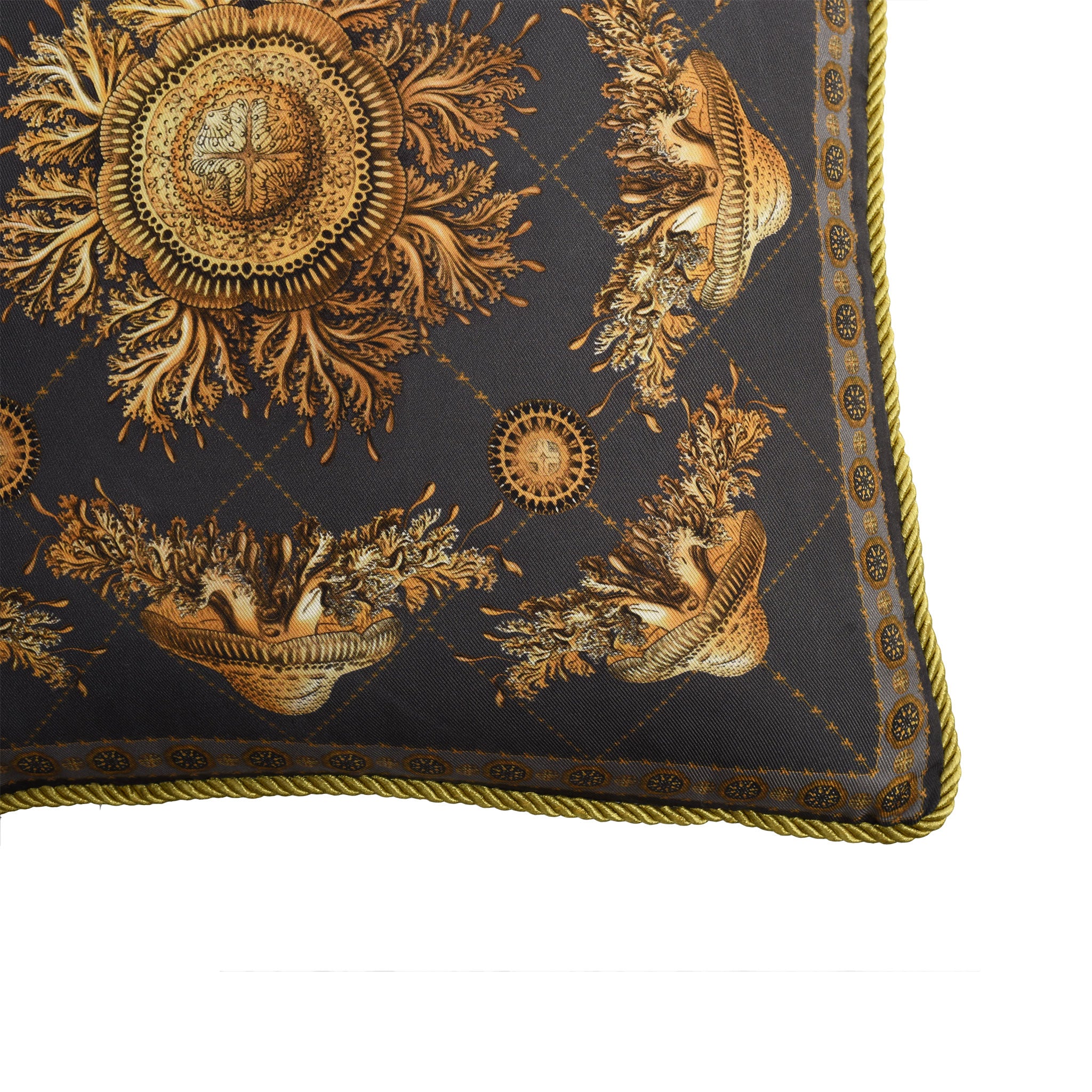 Neptunian Grey Silk Cushion
