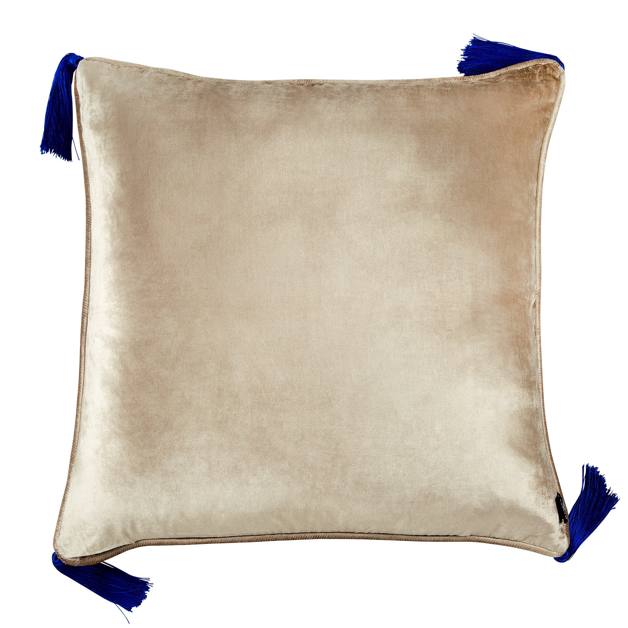 Silk twill and velvet zellige print Moroccan floor cushion - Bivain - 3