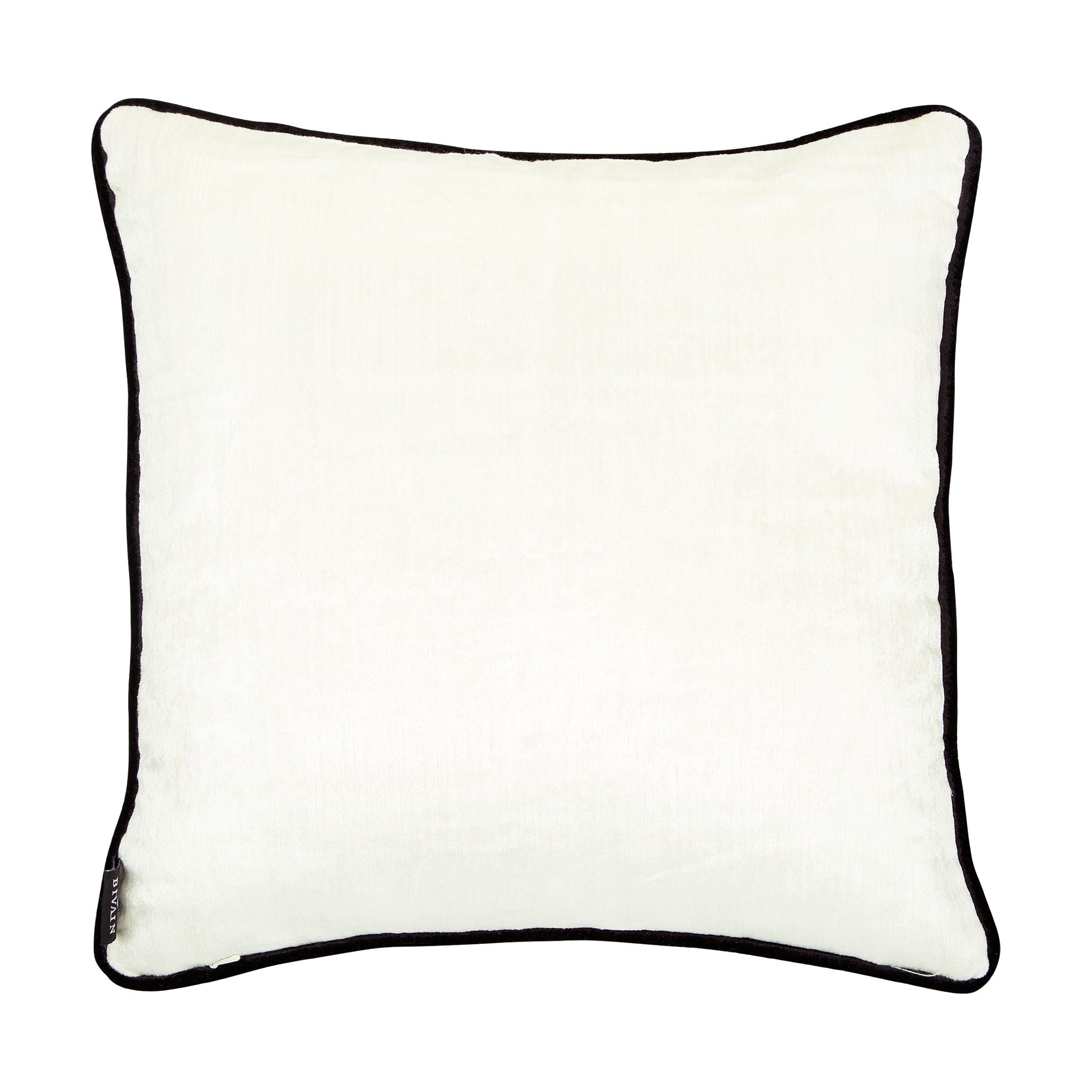 Silk twill and velvet floral print cushion - Bivain - 3