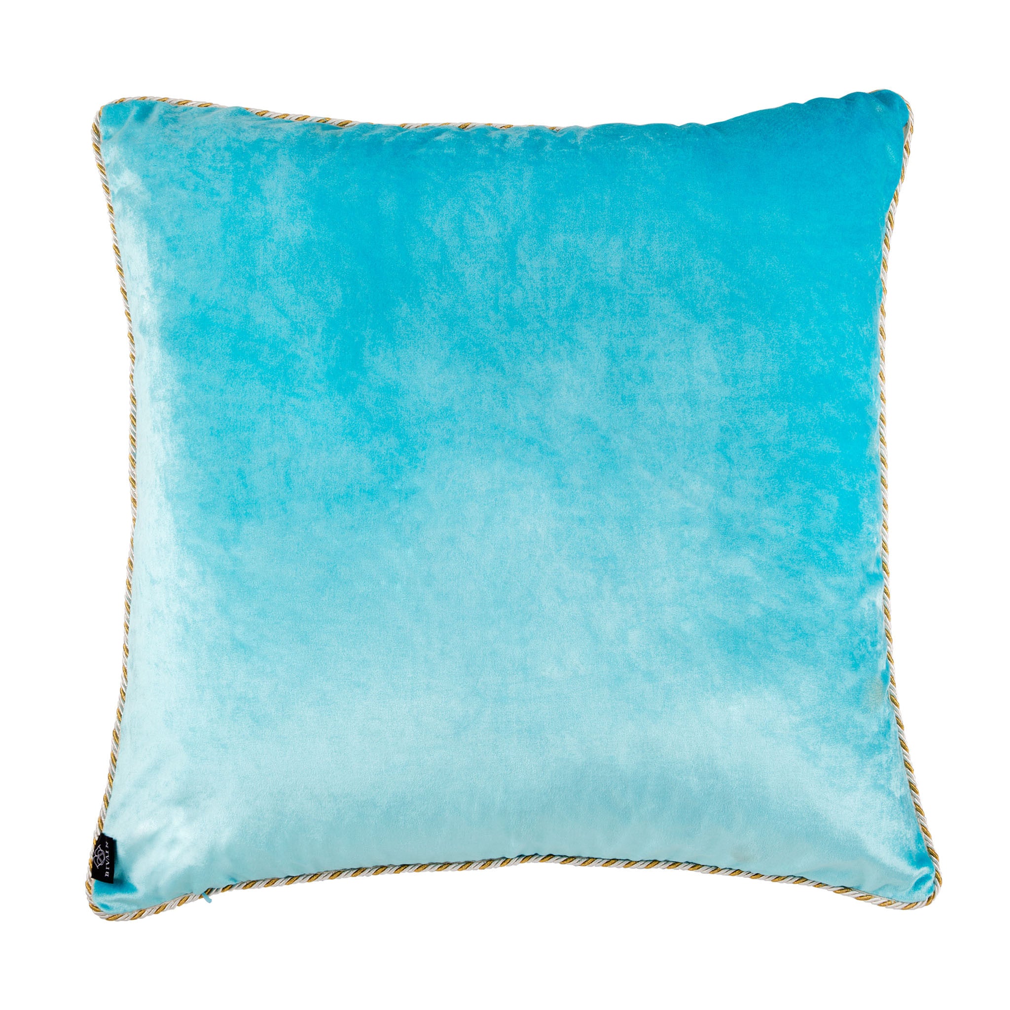 Silk twill and velvet Indian elephant print cushion - Bivain - 3