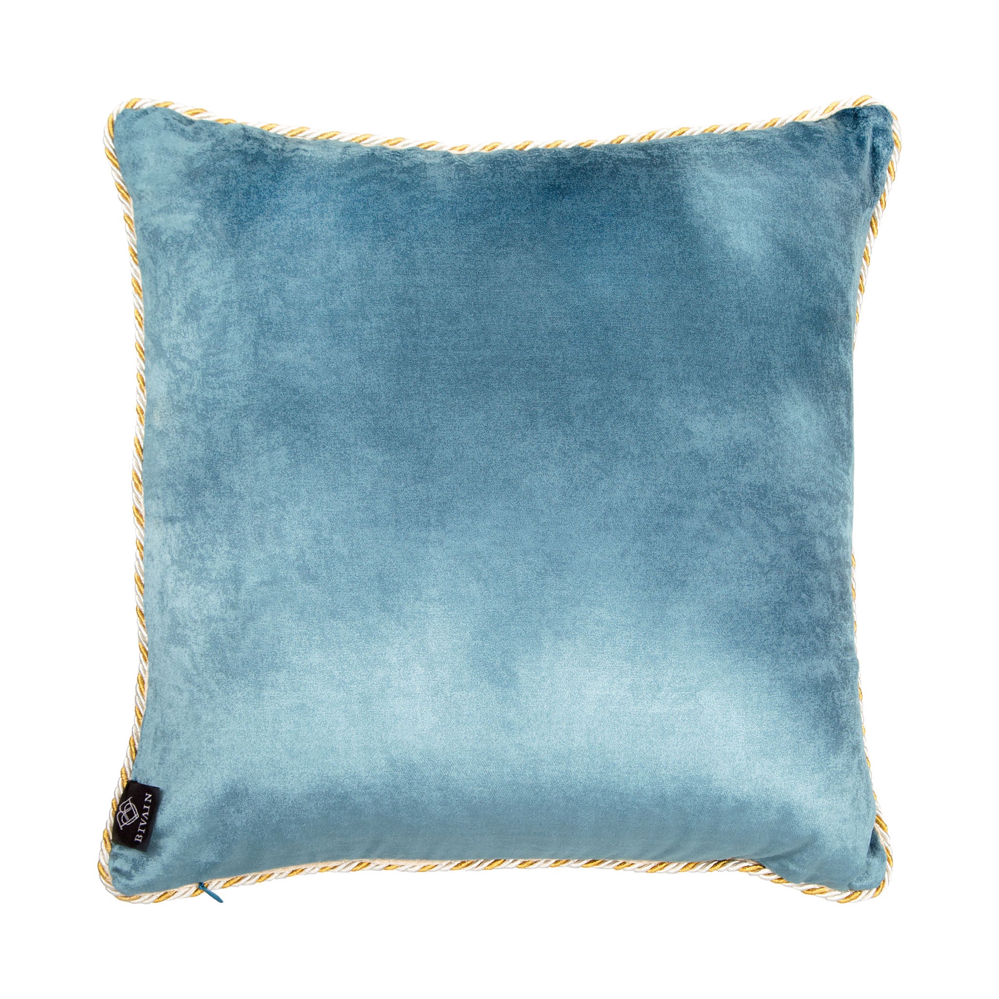 Silk twill and velvet camel print cushion - Bivain - 3
