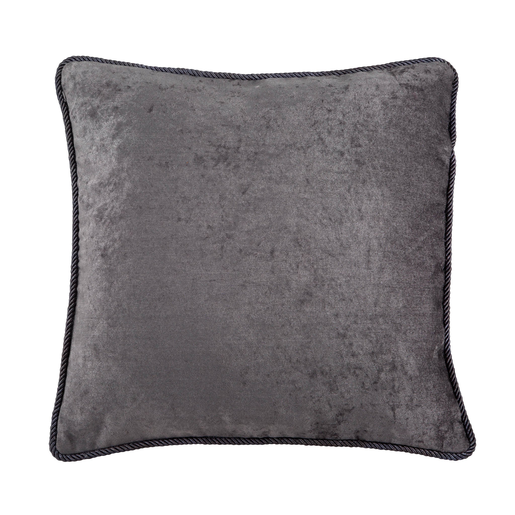 Ash Grey Velvet Cushion, , Bivain