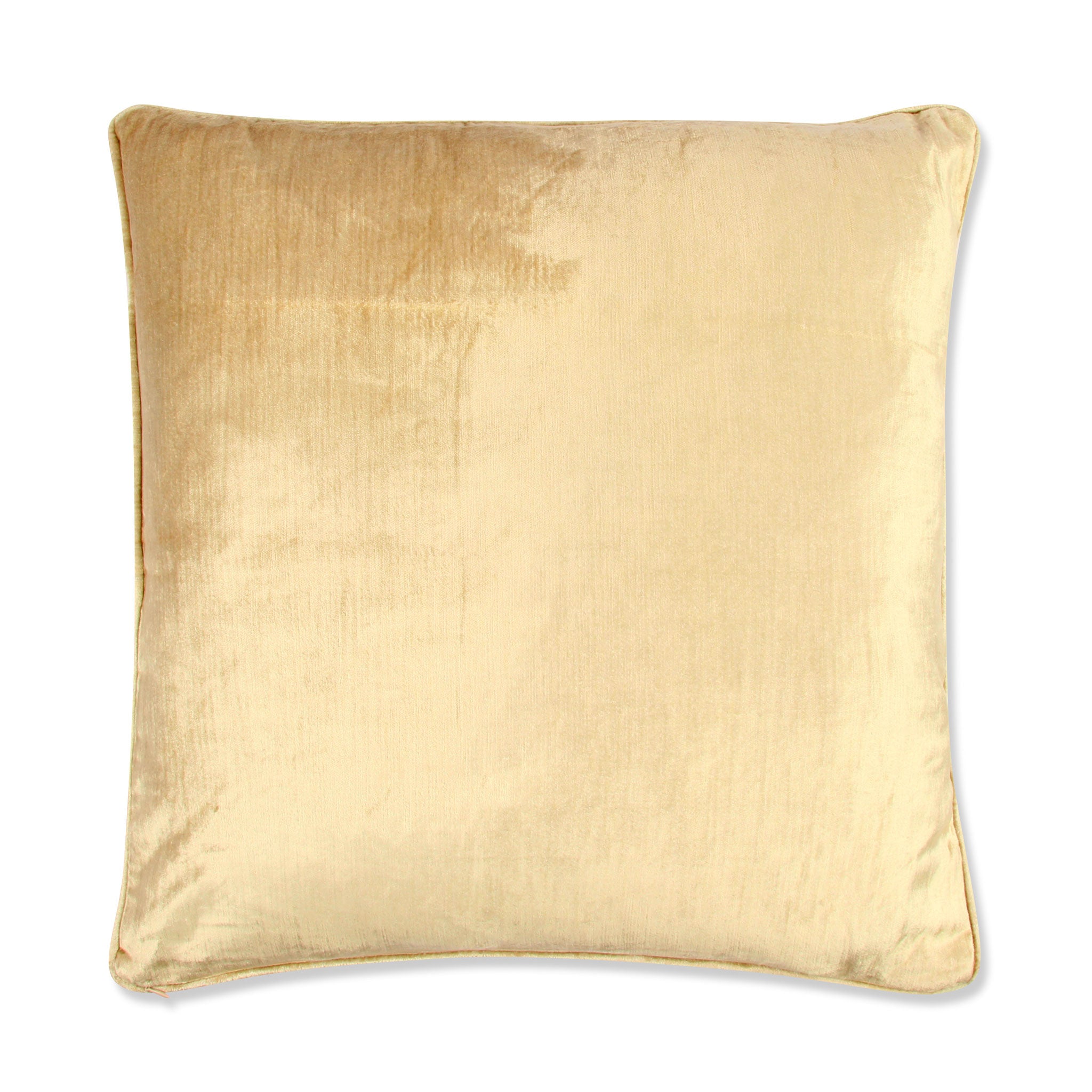 Silk twill and velvet fish print coral cushion - Bivain - 2