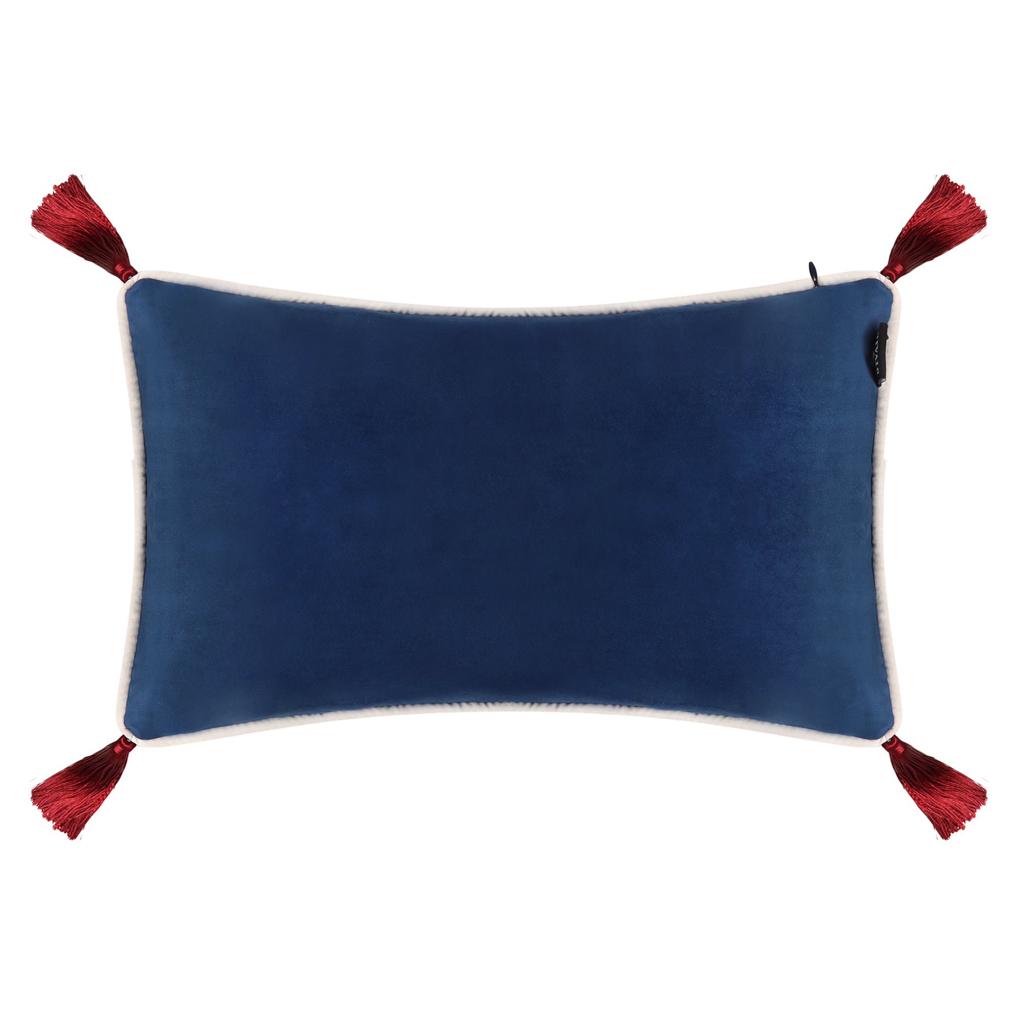 Navy Blue Velvet Rectangular Cushion