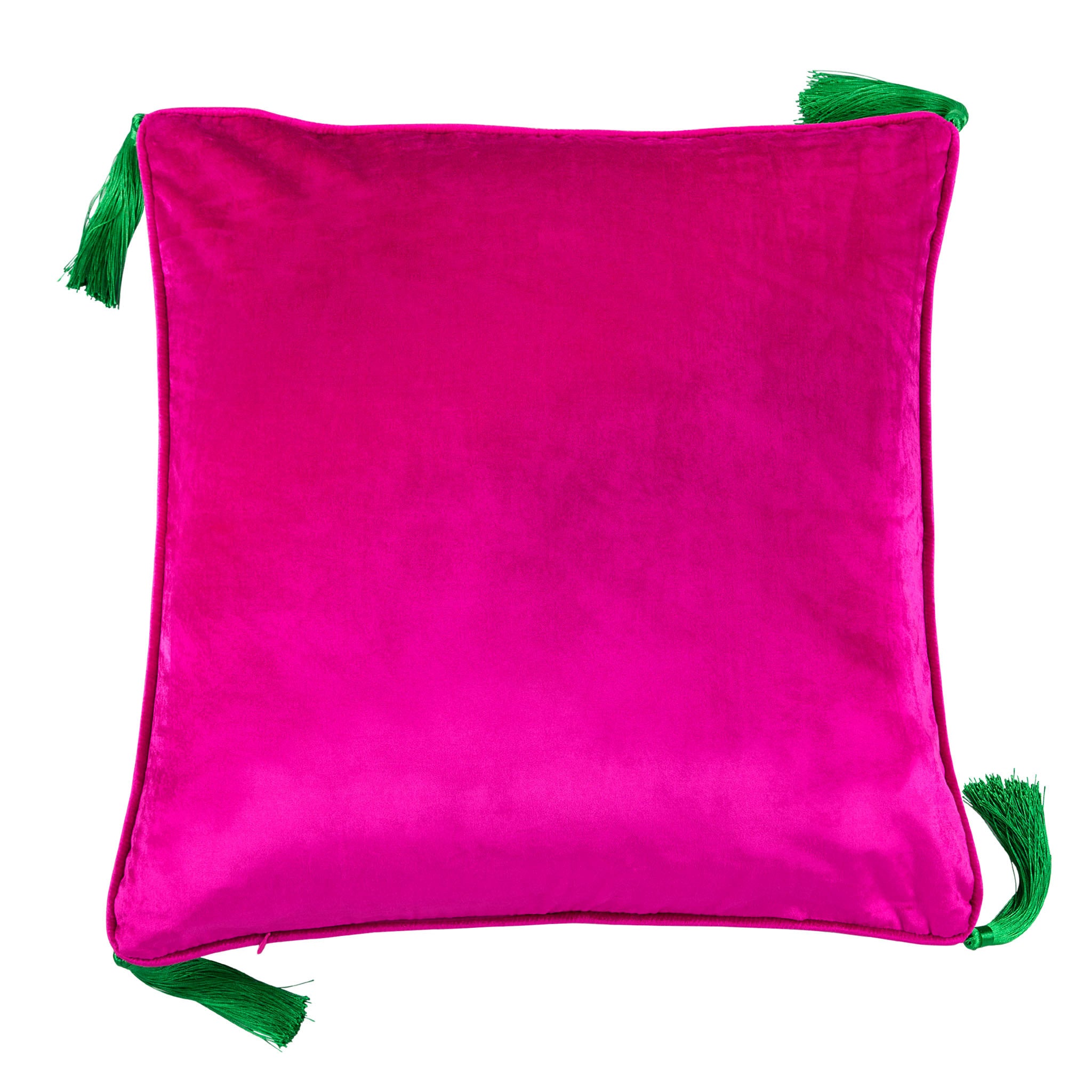 Silk twill and velvet zellige print Moroccan floor cushion - Bivain - 3