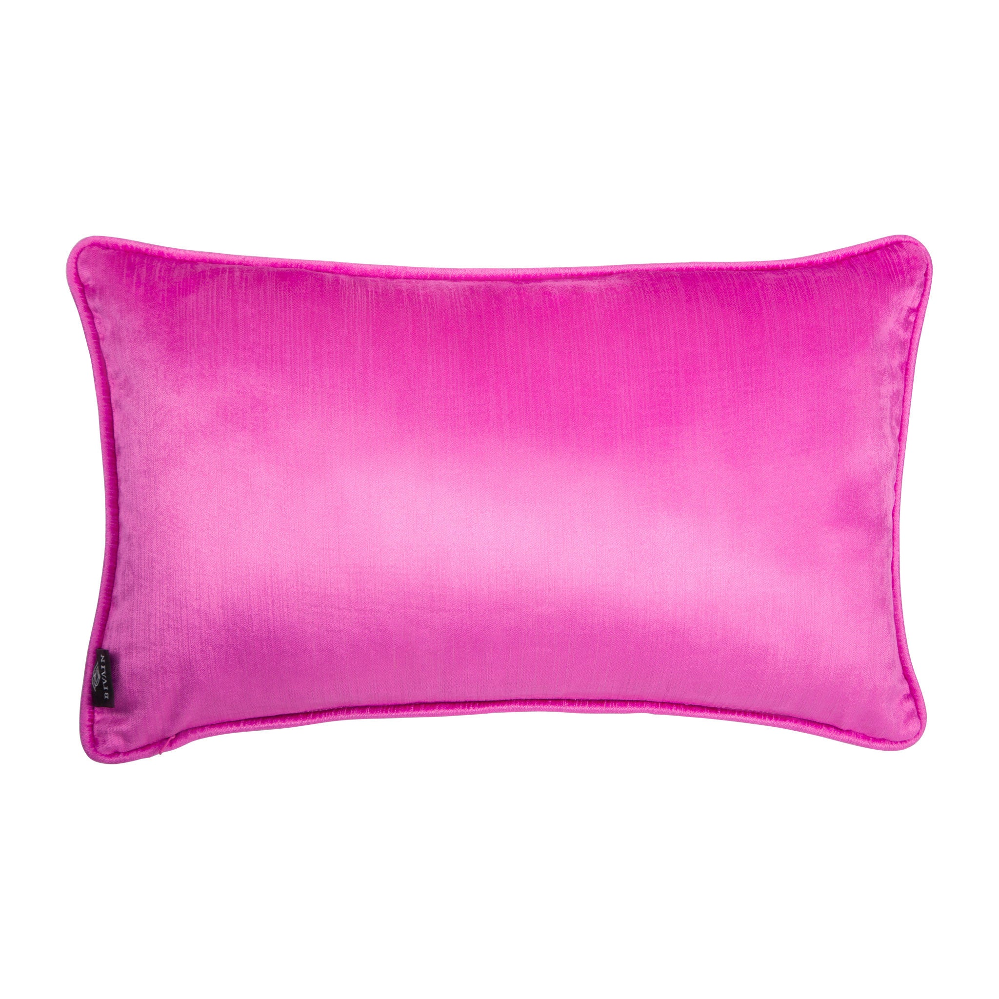 Silk twill and velvet lilac Japanese print cushion - Bivain - 3