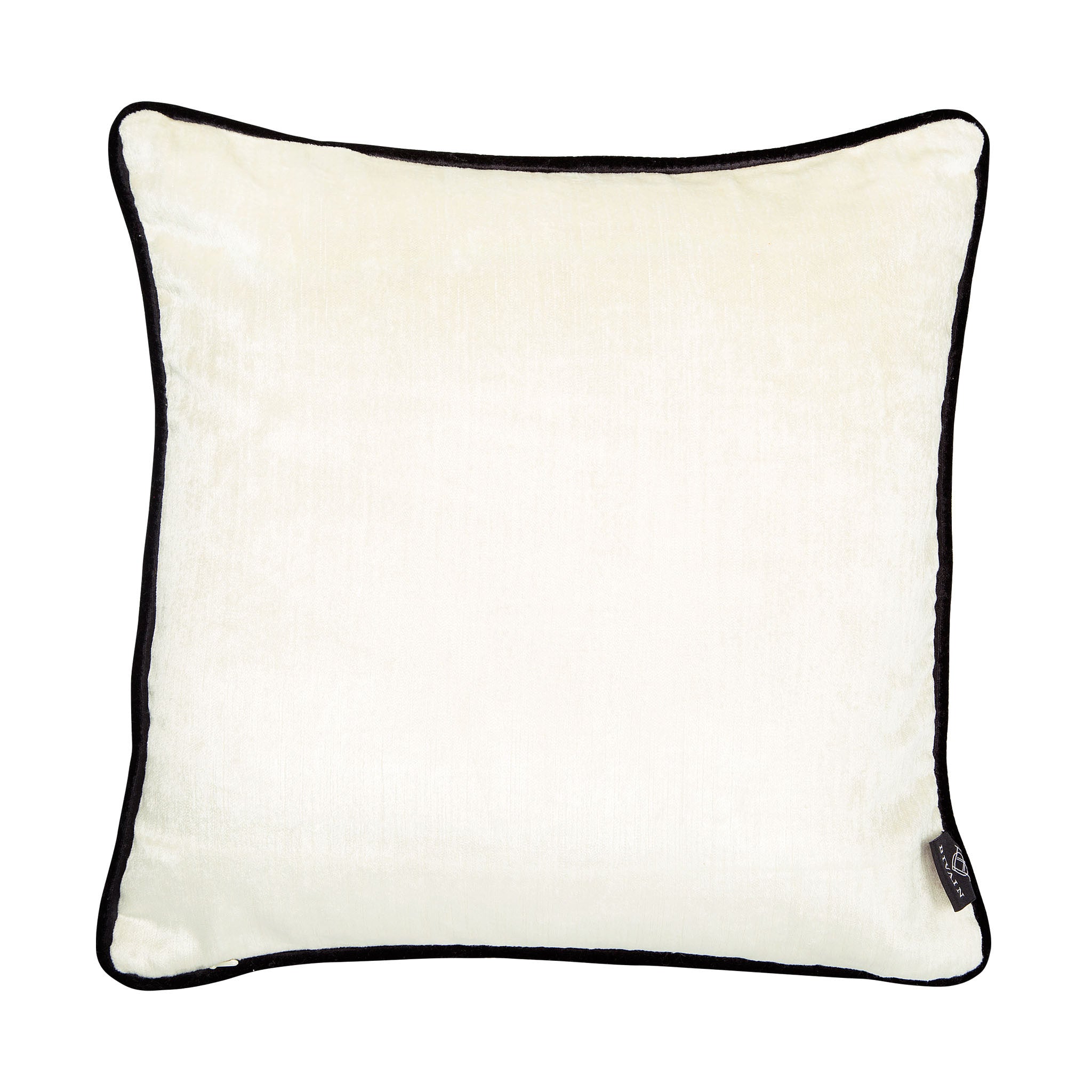 Silk twill and velvet floral print cushion - Bivain - 3