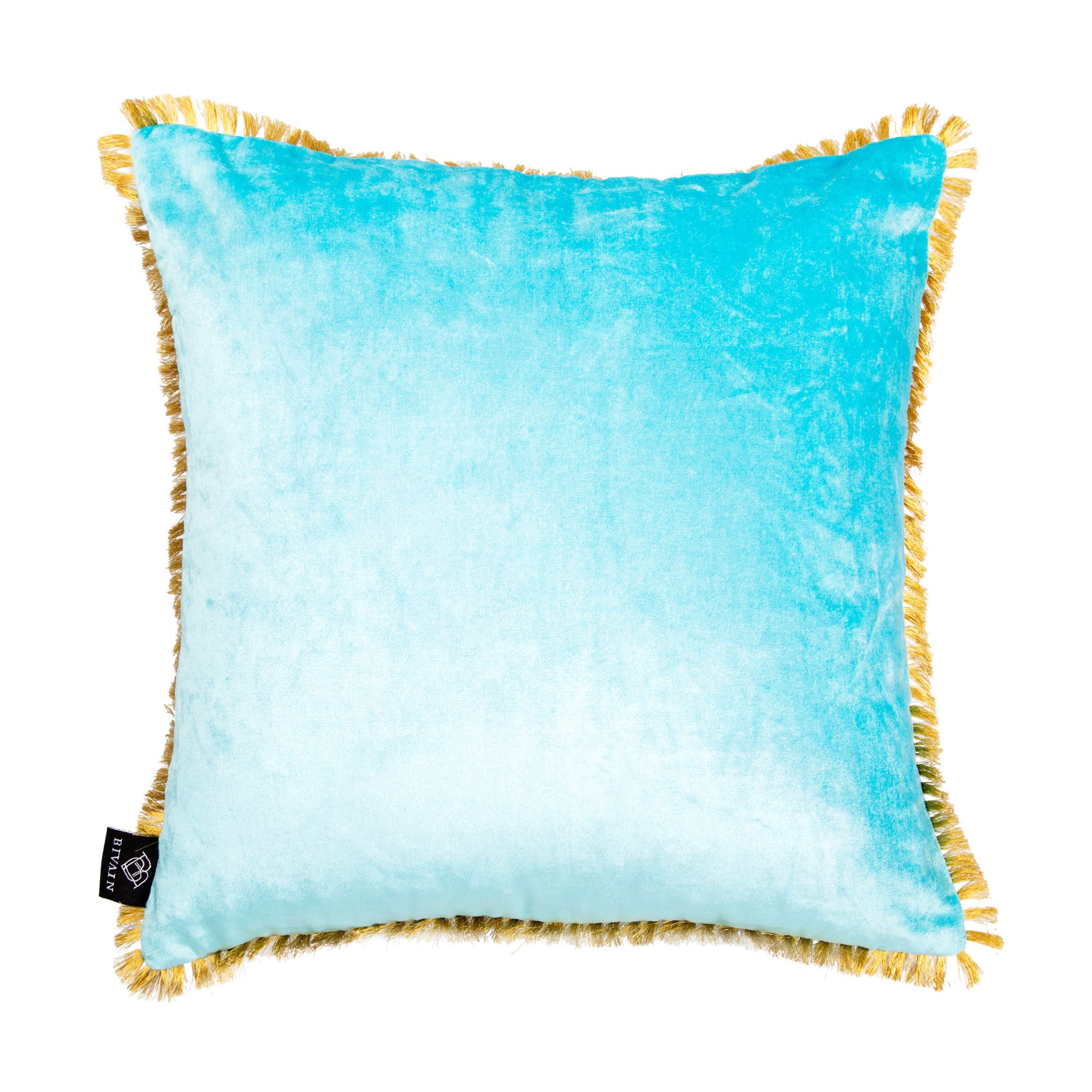 Silk twill and velvet Indian elephant print cushion - Bivain - 3