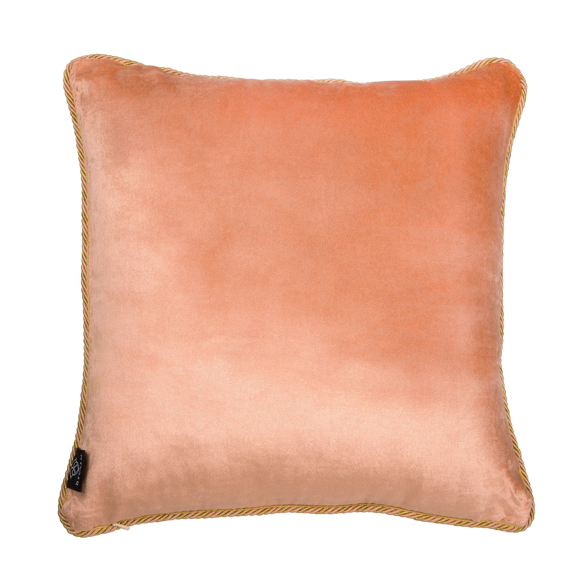 Silk twill and velvet Indian elephant print cushion - Bivain - 3