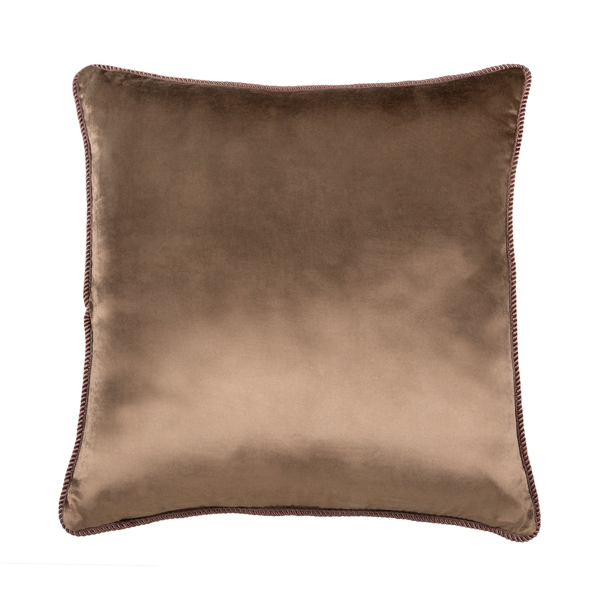Fawn Brown Velvet Cushion, , Bivain