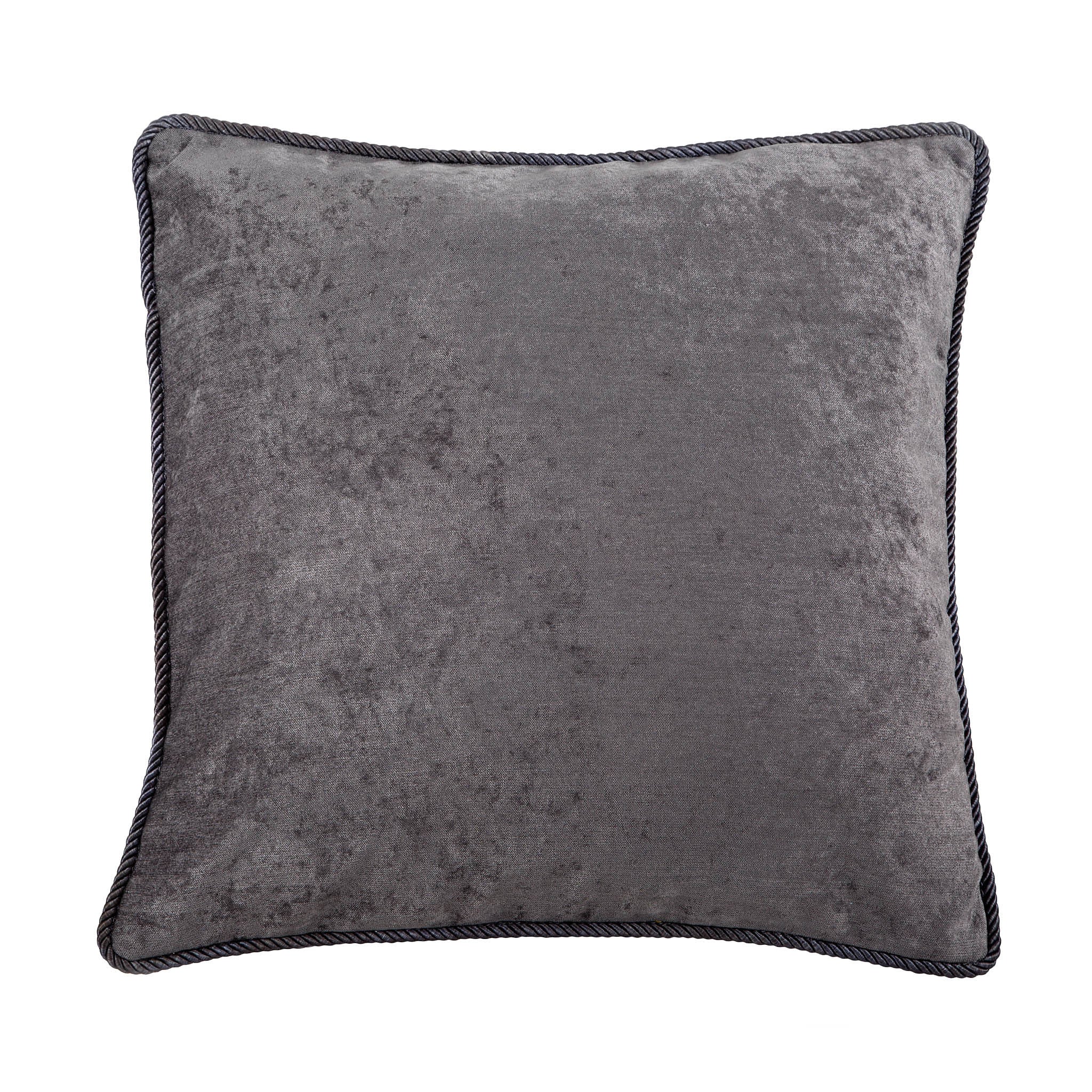 Ash Grey Velvet Cushion, , Bivain